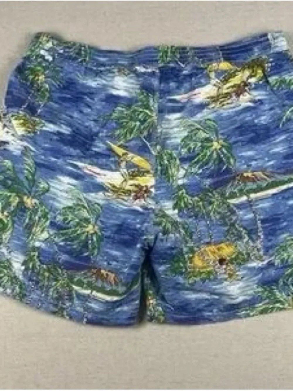 Ralph Lauren Blue Palm & Surf Print Swim Shorts